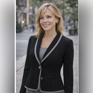 Tahari Black and Gray Women's Blazer